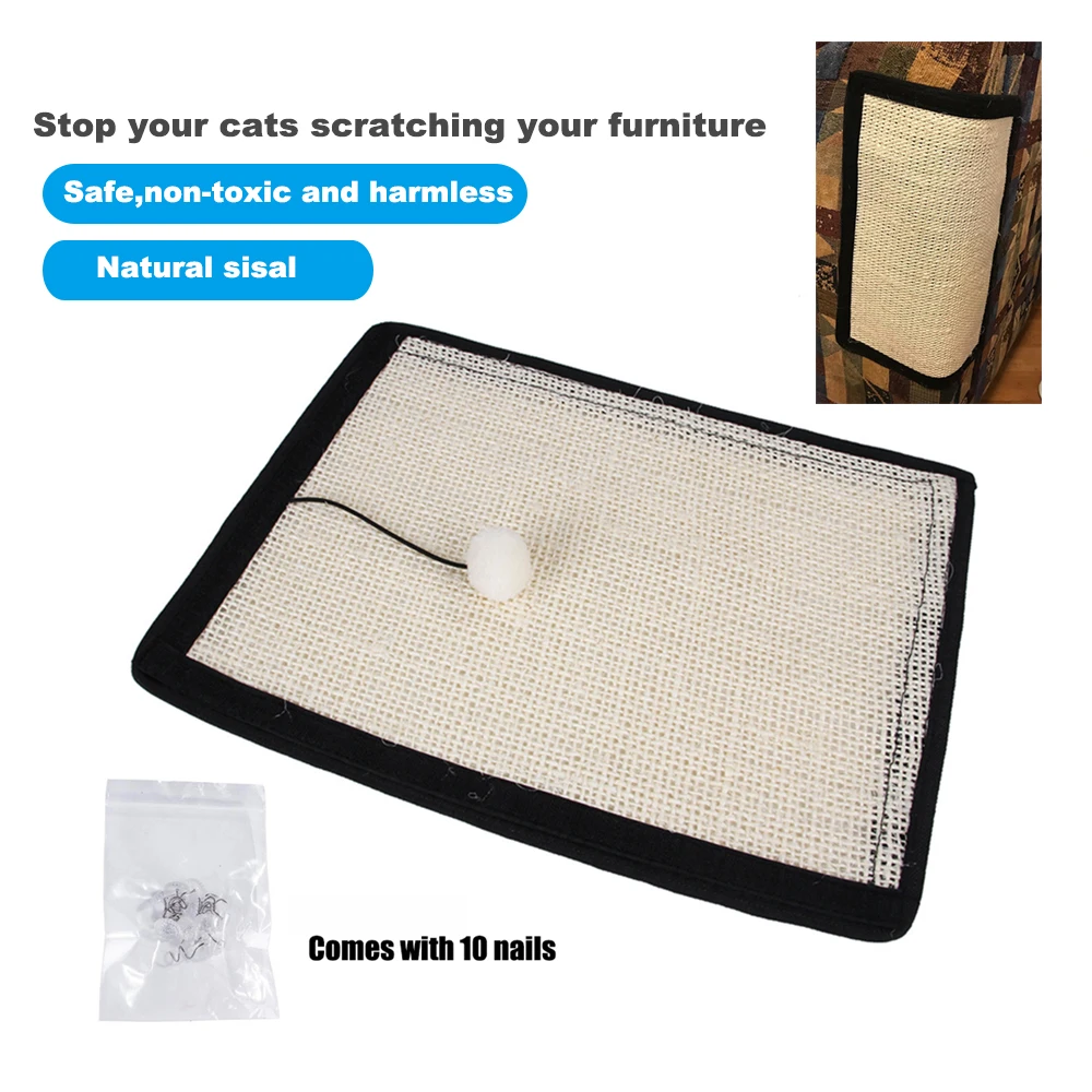 Кошка игрушка коврик для кошки-Когтеточка дивана щит Натуральный сизаль мебель
