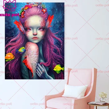 DIY Diamond Painting Fantasy mermaid girl Full Drill Square round Diamond Mosaic 5D Diamond Embroidery Cross Stitch Decor Home
DIY Diamond Painting Fantasy mermaid girl Full Drill Square round Diamond Mosaic 5D Diamond Embroidery Cross Stitch Decor Home