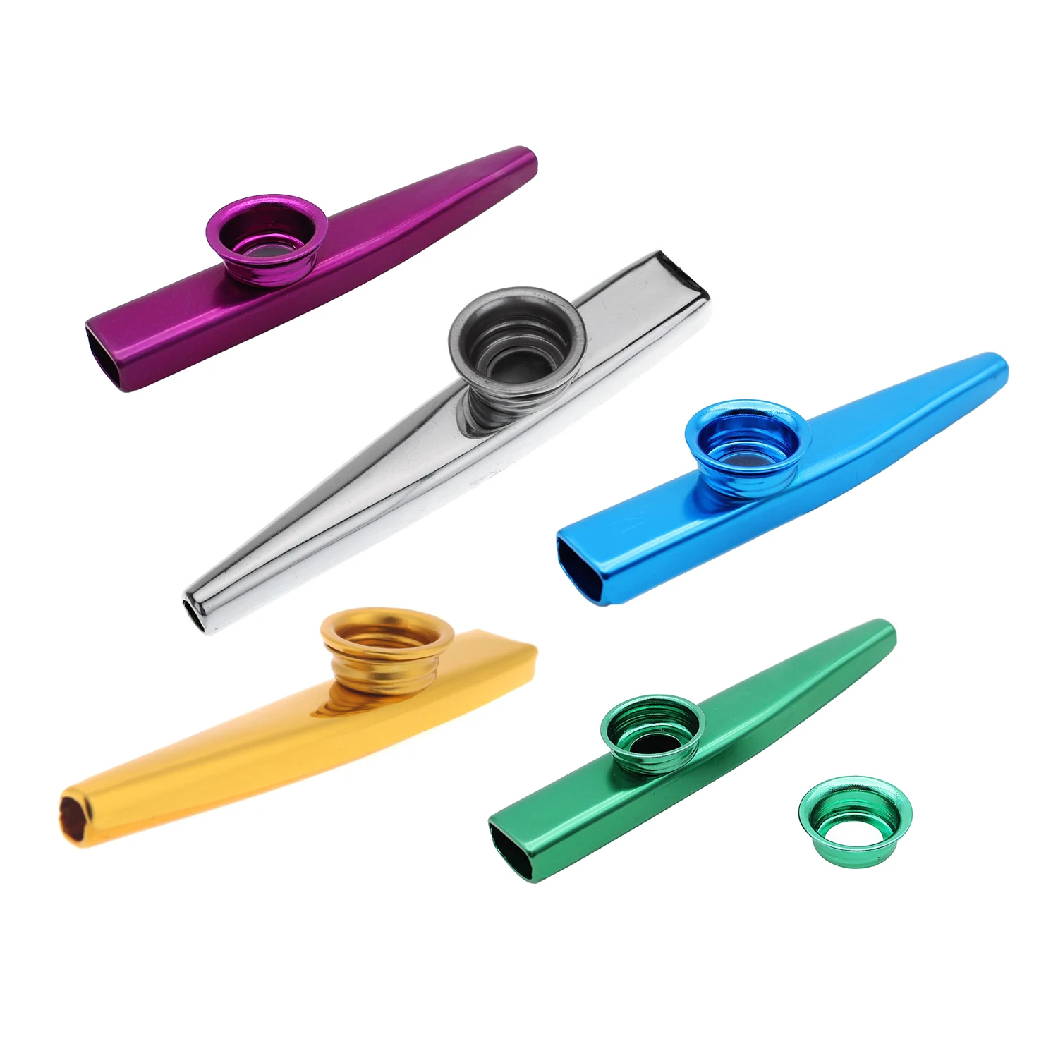 

Kazoo Aluminum alloy Metal with 5 pcs Gifts Flute Diaphragm for Children Music-lovers