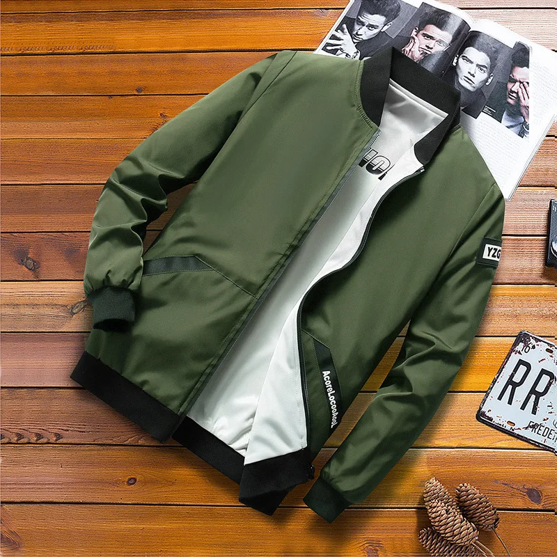 Фото Весенние мужские куртки-бомберы повседневные уличные пальто на - купить
