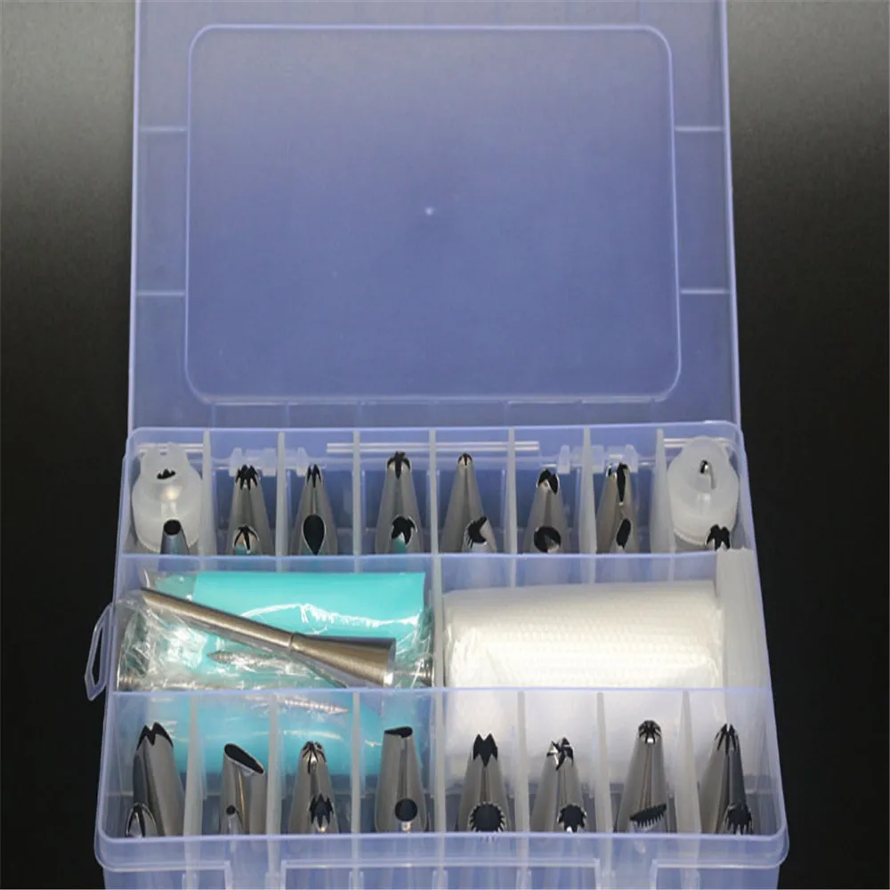 49pcs/Set Confectionery Bag With Nozzles Icing Piping Tip Stainless Steel Cake Decorating Tool Pastry Cream Spout For Baking
49pcs/Set Confectionery Bag With Nozzles Icing Piping Tip Stainless Steel Cake Decorating Tool Pastry Cream Spout For Baking