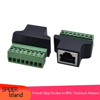 Female RJ45 Crystal Wiring DIY RJ45 to 8pin Terminal Block Connector Welding free Solderless Adapter
Female RJ45 Crystal Wiring DIY RJ45 to 8pin Terminal Block Connector Welding free Solderless Adapter