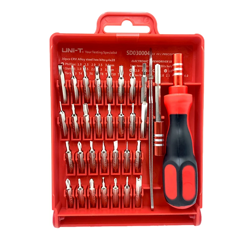UNI-T Screwdriver Set 33 In 1Repair Hand Tools Box Multifunctional Instruments for Home with Bits Tips Tweesers Extension Bar
UNI-T Screwdriver Set 33 In 1Repair Hand Tools Box Multifunctional Instruments for Home with Bits Tips Tweesers Extension Bar