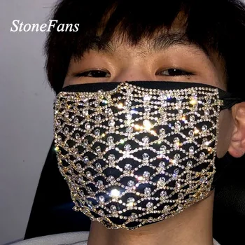 StoneFans Statement Shiny Rhinestone Mask for Women Men New Bling Mask Women Halloween Maske Jewelry Bulk Items for Resaler
StoneFans Statement Shiny Rhinestone Mask for Women Men New Bling Mask Women Halloween Maske Jewelry Bulk Items for Resaler
