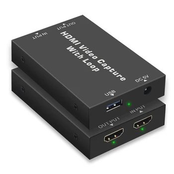 4K HDMI Video capture Card HDMI to USB Video Grabber with Local Loop Out for Game Recording Live Streaming both video and audio
4K HDMI Video capture Card HDMI to USB Video Grabber with Local Loop Out for Game Recording Live Streaming both video and audio