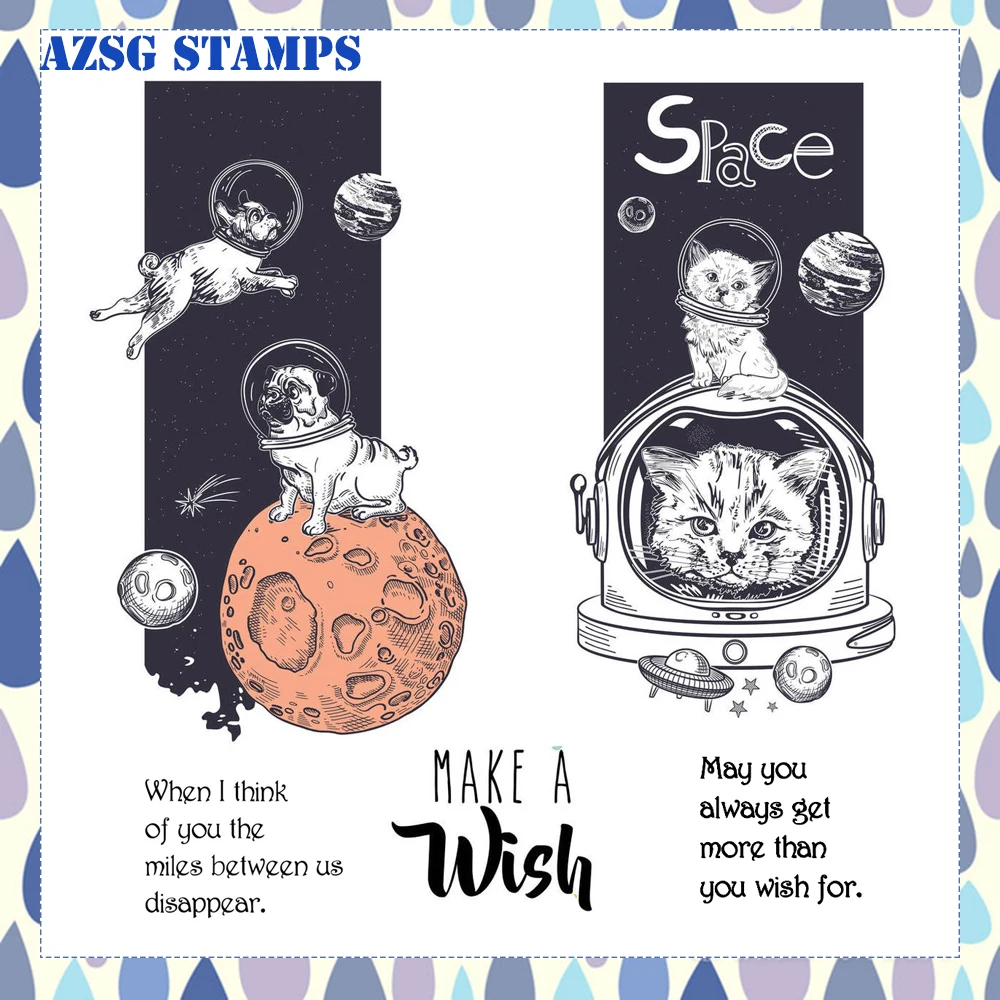 AZSG Space Cats and Dogs Clear Stamps For DIY Scrapbooking/Card Making/Album Decorative Silicone Stamp Crafts NO.OS-381
AZSG Space Cats and Dogs Clear Stamps For DIY Scrapbooking/Card Making/Album Decorative Silicone Stamp Crafts NO.OS-381