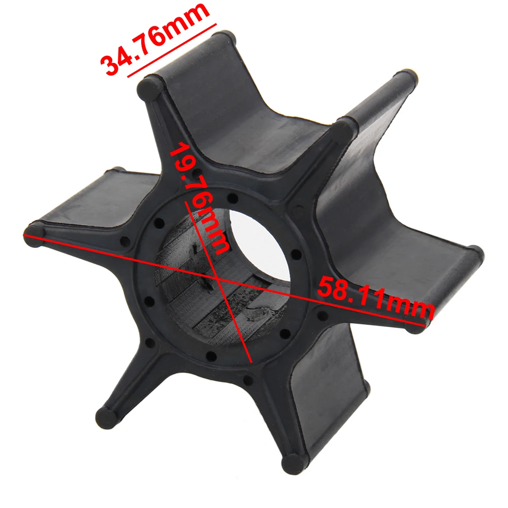 

New Water Pump Impeller 6 Blades 67F-44352-01 67F-44352-00 fits Yamaha F75 F80 F90 F100 Outboard Motor