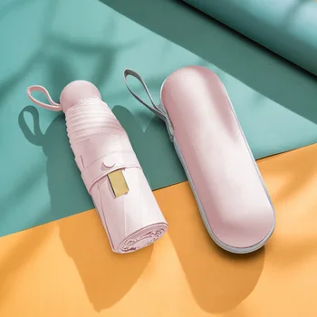 Mini Capsule umbrella 5-folding Rain & Sun protection Anti-UV UPF50+ umbrella parapluie folding women pocket Umbrellara in women
Mini Capsule umbrella 5-folding Rain & Sun protection Anti-UV UPF50+ umbrella parapluie folding women pocket Umbrellara in women