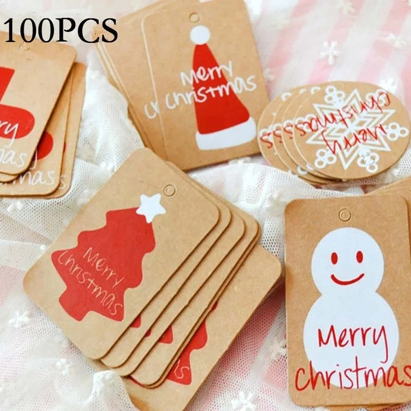 100pcs/lot Happy Merry Christmas Kraft Paper Tag Ornaments Decorations for Home Party Xmas Trees Decoration
100pcs/lot Happy Merry Christmas Kraft Paper Tag Ornaments Decorations for Home Party Xmas Trees Decoration