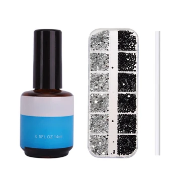 3000Pcs 3D Acrylic 2Mm Rhinestones Gems Studs Nail Art Decoration Kit + Pen, Black + White & 1Pcs Nail Art Top Coat UV Gel Gloss
3000Pcs 3D Acrylic 2Mm Rhinestones Gems Studs Nail Art Decoration Kit + Pen, Black + White & 1Pcs Nail Art Top Coat UV Gel Gloss