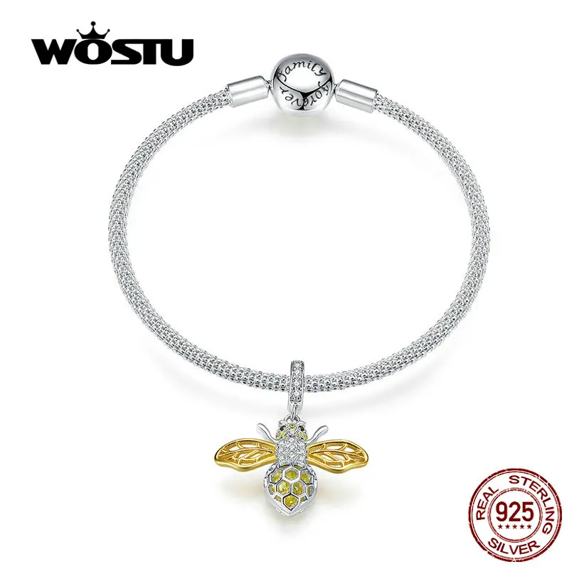 WOSTU горячие продажи 925 стерлингового серебра Золотая Пчела Подвески браслет и браслет для женщин милый маленький пчелиный бисер Изготовление ювелирных изделий CQB830
WOSTU горячие продажи 925 стерлингового серебра Золотая Пчела Подвески браслет и браслет для женщин милый маленький пчелиный бисер Изготовление ювелирных изделий CQB830