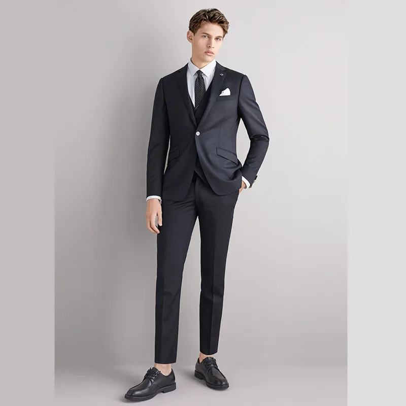 Tailored Black Suits Men Groom Tuxedo Slim Fit Men's Suits 3-Piece Set Blazer Pants Vest Wedding Prom Formal Suits Terno
Tailored Black Suits Men Groom Tuxedo Slim Fit Men's Suits 3-Piece Set Blazer Pants Vest Wedding Prom Formal Suits Terno