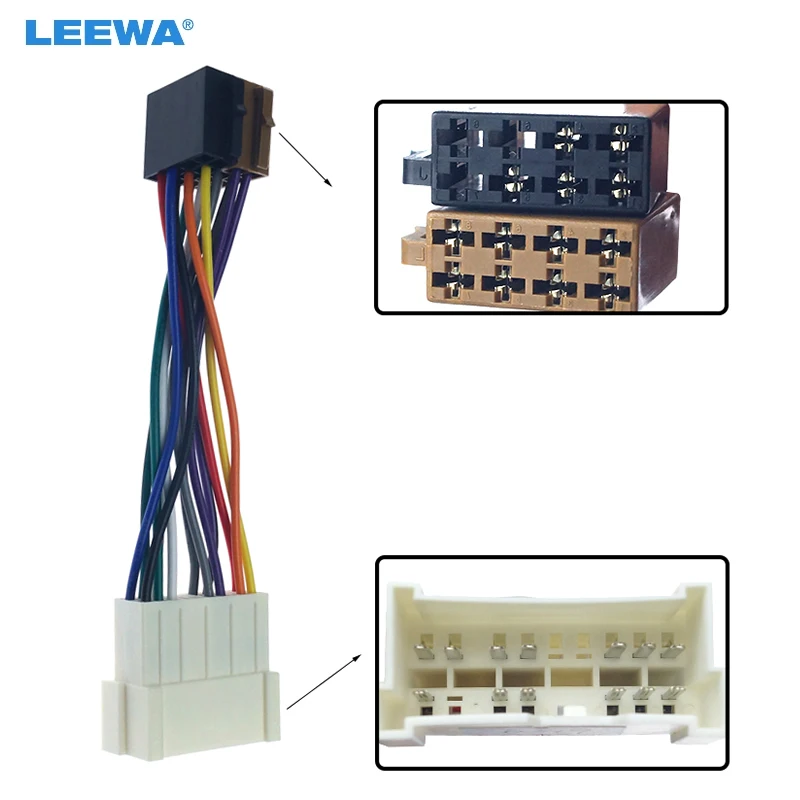 

LEEWA Car Stereo Audio Conversion Wire Plug Adapter For Hyundai KIA to ISO CD Radio Wiring Harness Original Head Units Cable