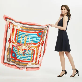 130*130cm TOP Silk Keychain luxurious Scarves Women Foulard Square Hijab Scarf Ladies Shawl wrap muffler pareo female hijab
130*130cm TOP Silk Keychain luxurious Scarves Women Foulard Square Hijab Scarf Ladies Shawl wrap muffler pareo female hijab