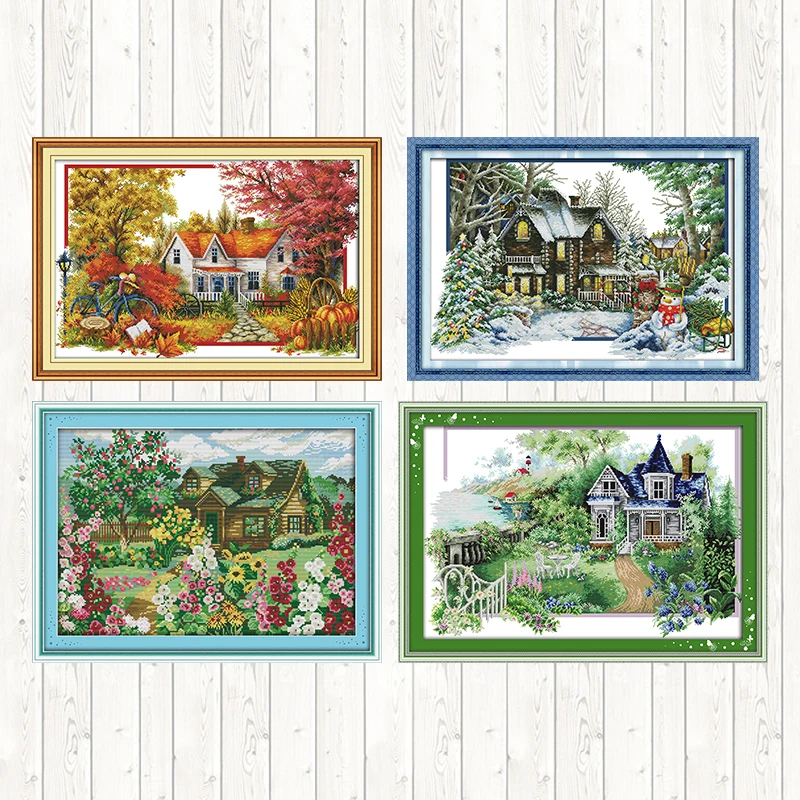 Country Cottage Counted Cross Stitch Embroidery Patterns 11CT 14CT Cross Stitch for Needlework Printed Canvas DMC DIY Art Crafts
Country Cottage Counted Cross Stitch Embroidery Patterns 11CT 14CT Cross Stitch for Needlework Printed Canvas DMC DIY Art Crafts