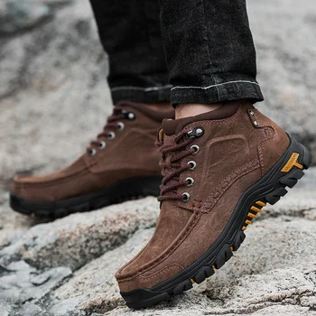Natural Leather Men Boots Super Warm Fur Ankle Snow Boots Handmade Retro Waterproof Non-slip Autumn Winter Shoes Men
Natural Leather Men Boots Super Warm Fur Ankle Snow Boots Handmade Retro Waterproof Non-slip Autumn Winter Shoes Men