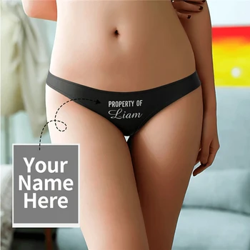 Custom Property Of Name Bride Gift Thong Panty, Personalized Anniversary Gift, Funny Wedding Gift, Novelty Gift For Girlfriend 
Custom Property Of Name Bride Gift Thong Panty, Personalized Anniversary Gift, Funny Wedding Gift, Novelty Gift For Girlfriend