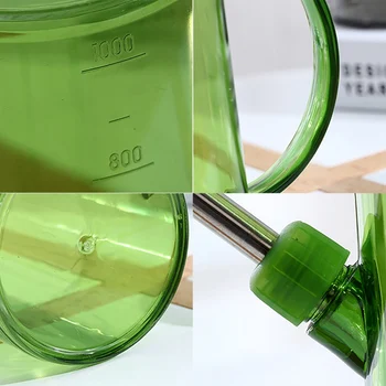 Plastic Stainless Steel Long Spout Translucent Appearance Watering Can with Marked with Scale Plant Flower Gardening Accessories
Plastic Stainless Steel Long Spout Translucent Appearance Watering Can with Marked with Scale Plant Flower Gardening Accessories