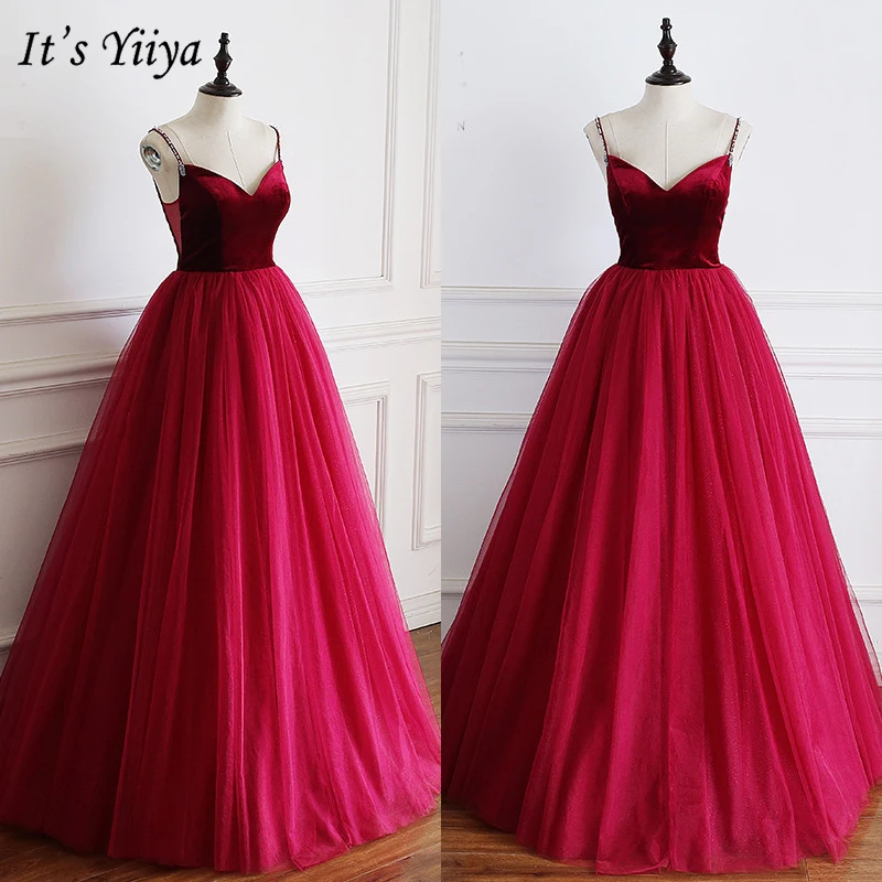 It's Yiiya Evening Dress 2019 Burgundy Spaghetti Strap Party Formal Dresses Sexy V-Neck Elegant Long Ball Gowns Plus Size E940
It's Yiiya Evening Dress 2019 Burgundy Spaghetti Strap Party Formal Dresses Sexy V-Neck Elegant Long Ball Gowns Plus Size E940