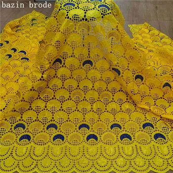 African bazin riche fabric with brode Latest fashion embroidery bazin lace fabric with net lace 5 yards HL062705
African bazin riche fabric with brode Latest fashion embroidery bazin lace fabric with net lace 5 yards HL062705