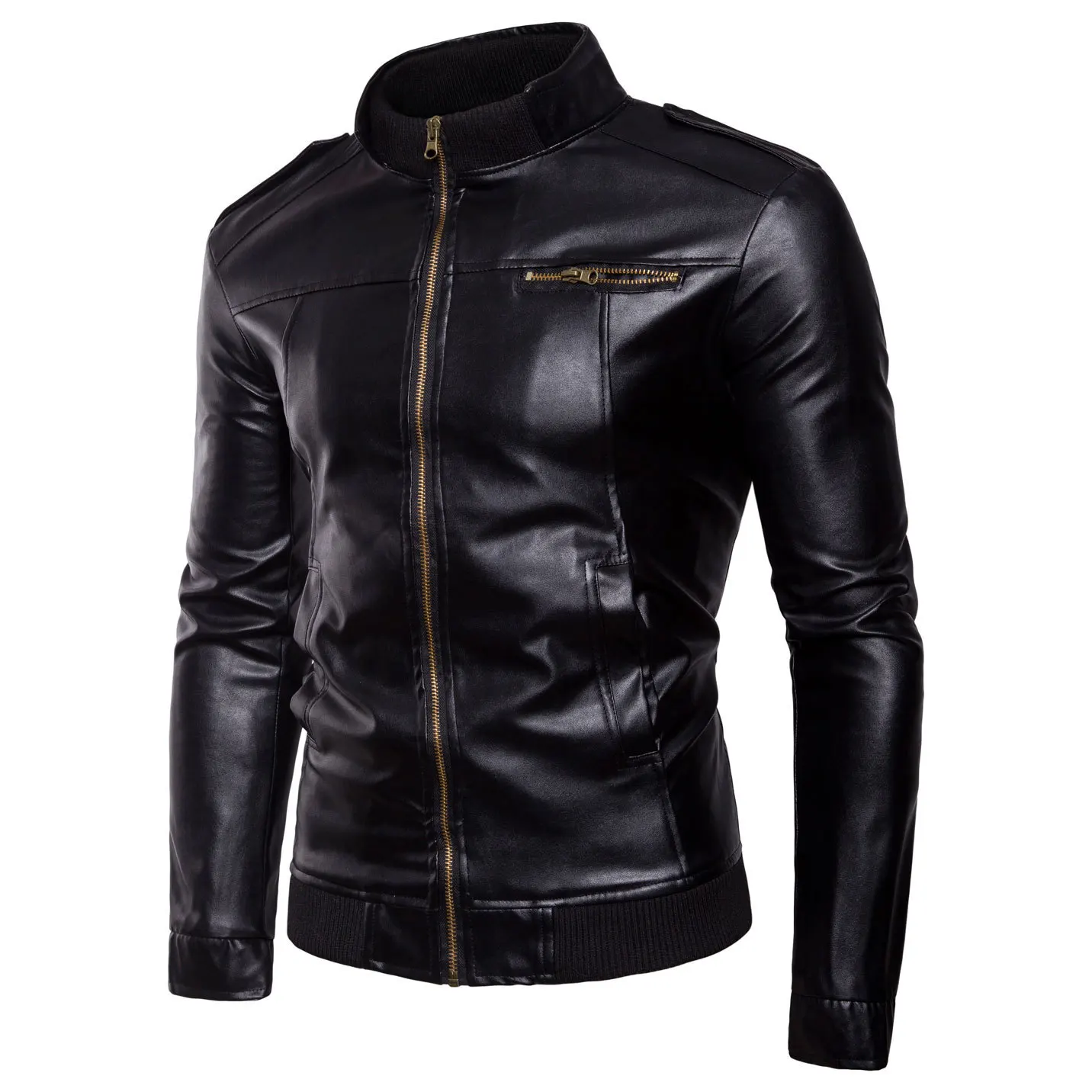 2018 Autumn New Style European And American-Style Men's PU Leather Jacket Stylish Stand-Collar Slim Fit Leather Coat
2018 Autumn New Style European And American-Style Men's PU Leather Jacket Stylish Stand-Collar Slim Fit Leather Coat