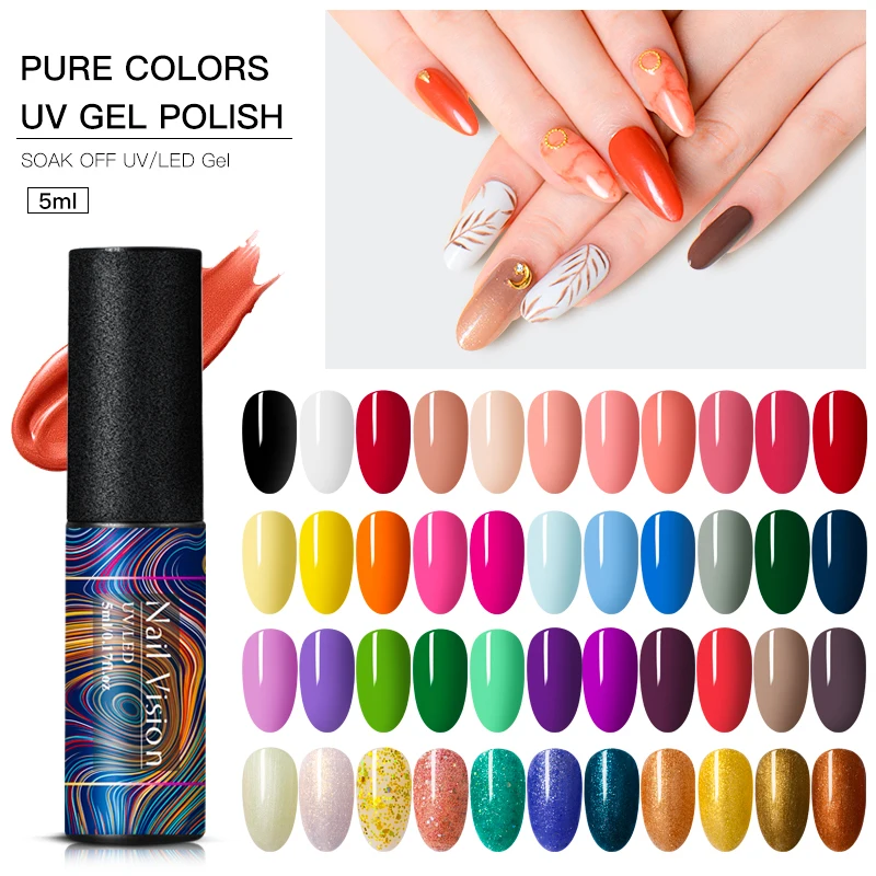 Nail Vision 176 Colors Pure Color Gel Polish Set UV Vernis Semi Permanent Soak Off 5ml Gel Varnish Nail Art Manicure
Nail Vision 176 Colors Pure Color Gel Polish Set UV Vernis Semi Permanent Soak Off 5ml Gel Varnish Nail Art Manicure