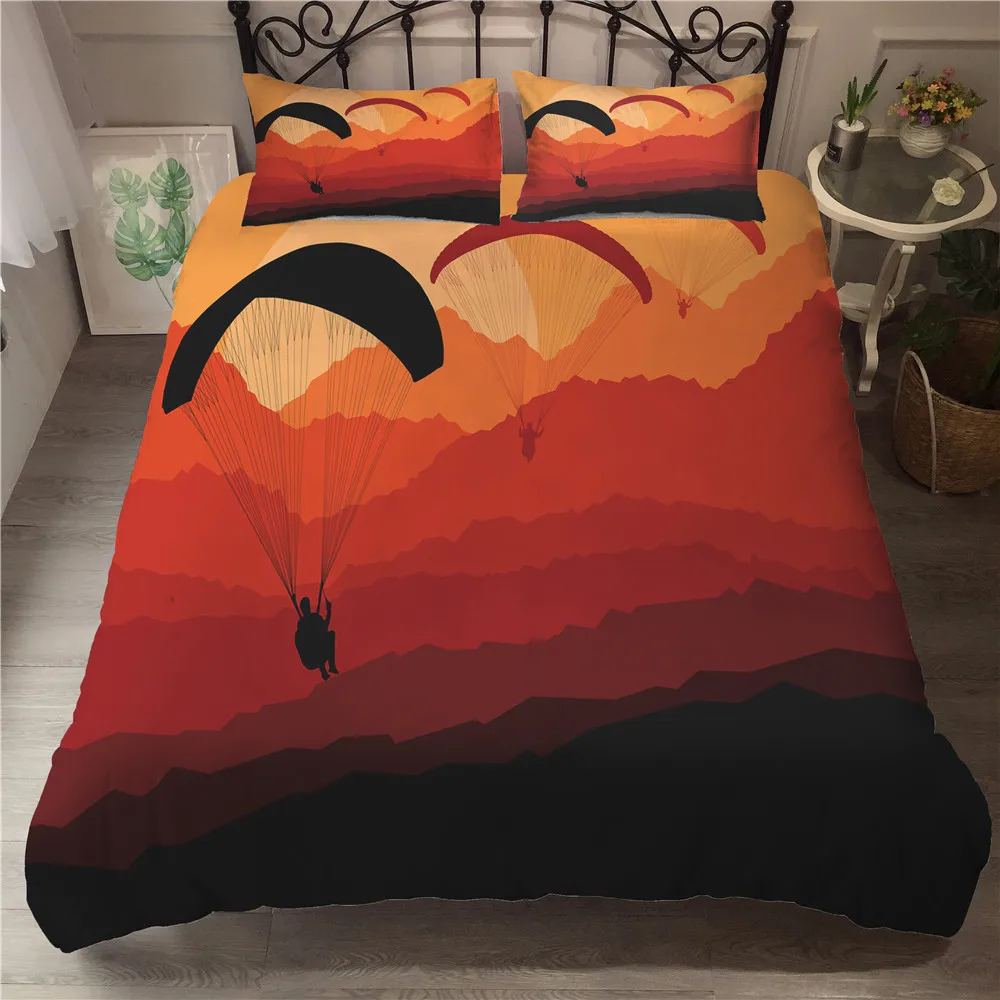 Comforter Set Bed Clothes 3d Paragliding Printed Duvet Cover Comfotable Material with Pillowcase King Single Size Bedding Linen
Comforter Set Bed Clothes 3d Paragliding Printed Duvet Cover Comfotable Material with Pillowcase King Single Size Bedding Linen
