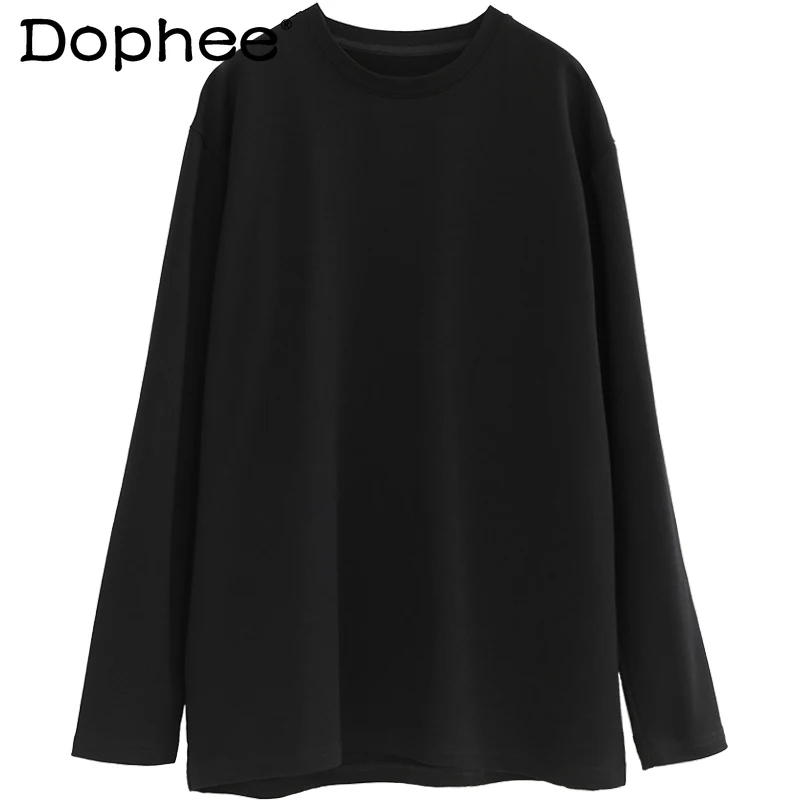 Simple Solid Color Loose Tshirt Round Neck Long Sleeve T-shirt Spring and Autumn New Fashion Tee Women's Top Bottoming Tshirt
Simple Solid Color Loose Tshirt Round Neck Long Sleeve T-shirt Spring and Autumn New Fashion Tee Women's Top Bottoming Tshirt
