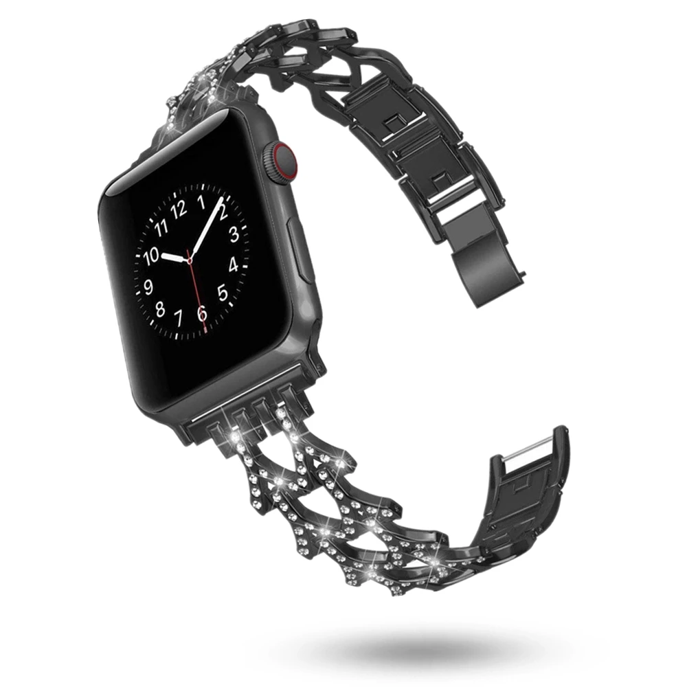 Watchband for Apple Watch Series 4 3 2 1 Crystal Band Diamond Metal Jewelry Bracelet Strap for iWatch 38/42/40/44MM Wrist Belt
Watchband for Apple Watch Series 4 3 2 1 Crystal Band Diamond Metal Jewelry Bracelet Strap for iWatch 38/42/40/44MM Wrist Belt
