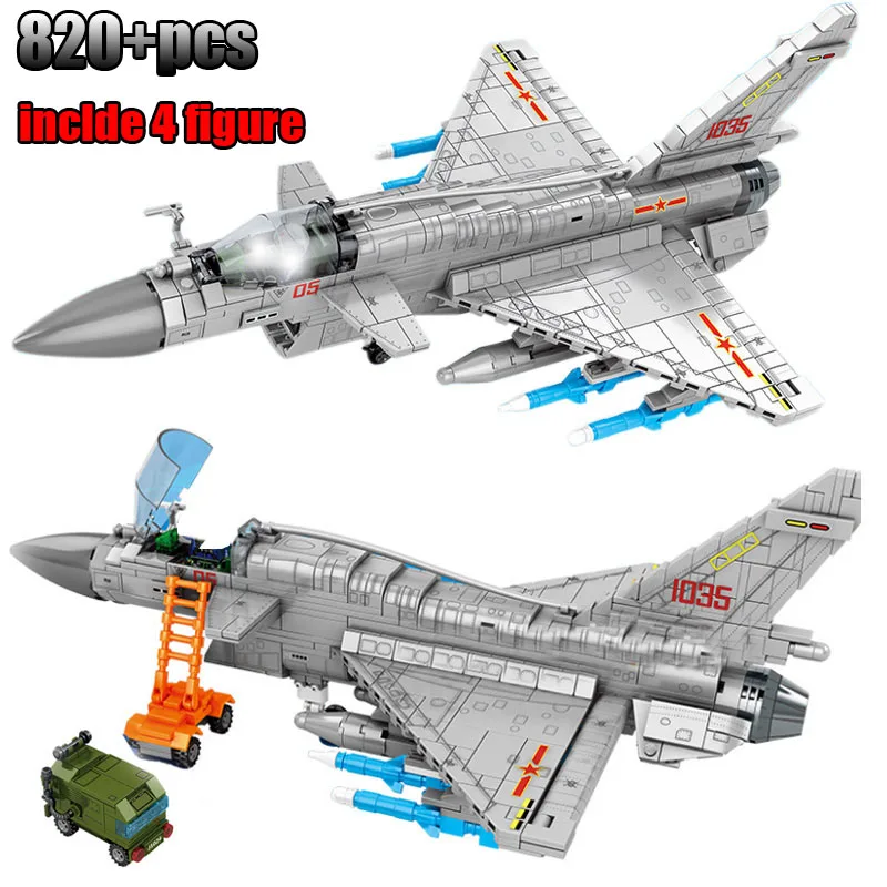 2020 New Military Series J-10 Fighter Building Blocks Modern Technic Army War Weapon Aircraft DIY Model Toys For kids Gifts
2020 New Military Series J-10 Fighter Building Blocks Modern Technic Army War Weapon Aircraft DIY Model Toys For kids Gifts