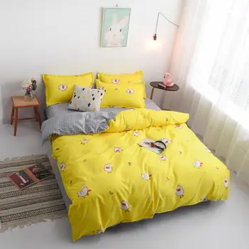 Cute yellow chick duvet cover set flat bed sheet pillowcase bedding set queen king full single size 3 / 4pcs bed set
Cute yellow chick duvet cover set flat bed sheet pillowcase bedding set queen king full single size 3 / 4pcs bed set