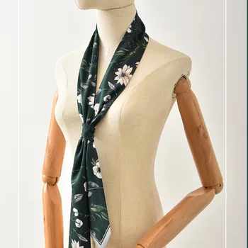Small Design Of Long Silk Scarf Female Bowknot Green Ribbon Multipurpose Scarf Bandage 2020 Flowers Print C133
Small Design Of Long Silk Scarf Female Bowknot Green Ribbon Multipurpose Scarf Bandage 2020 Flowers Print C133