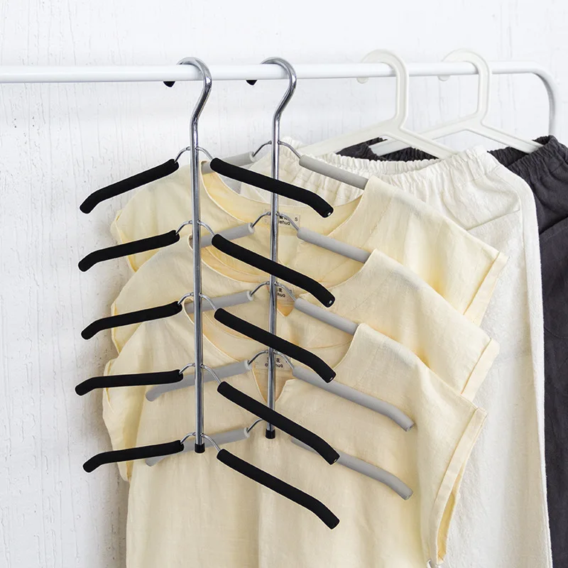 Sponge Anti-slip Multilayer Wardrobe with Hangers Hanger Clothes Hanger Stainless Steel Multi-functional Seemless Clothes Hanger
Sponge Anti-slip Multilayer Wardrobe with Hangers Hanger Clothes Hanger Stainless Steel Multi-functional Seemless Clothes Hanger
