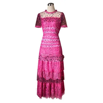 Top Fashion Runway Dress Designers Summer Clothes Women Elegant Short Sleeve Ruffle Layered Patchwork Sexy Midi Lace Dress Party
Top Fashion Runway Dress Designers Summer Clothes Women Elegant Short Sleeve Ruffle Layered Patchwork Sexy Midi Lace Dress Party