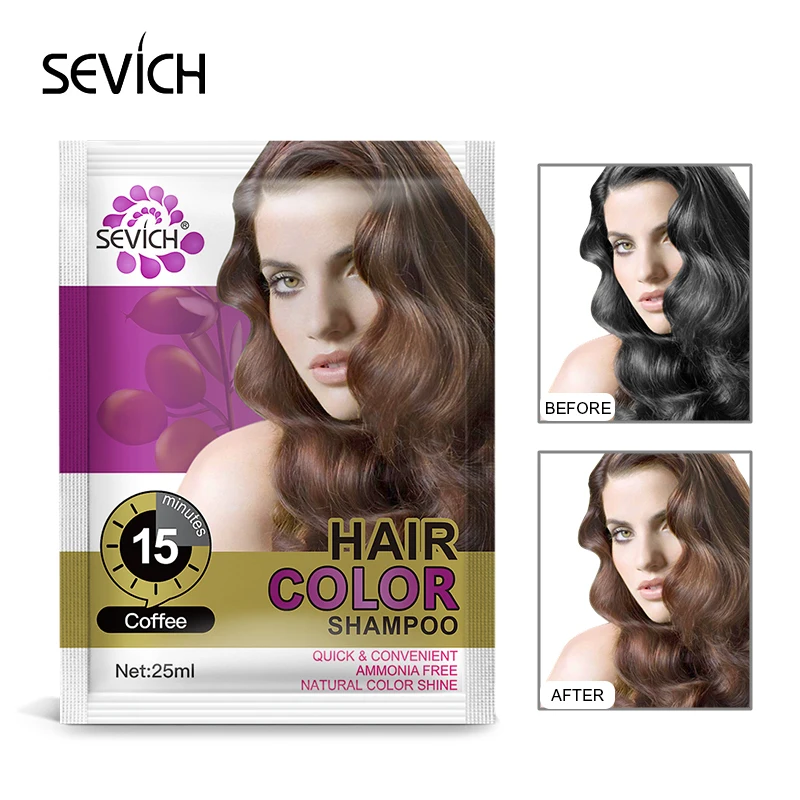 Sevich 25ml Hair Color Shampoo 5 Color Instant Hair Color 5-15 Munite Natural Soft Shiny Fast Dye Hair Care
Sevich 25ml Hair Color Shampoo 5 Color Instant Hair Color 5-15 Munite Natural Soft Shiny Fast Dye Hair Care