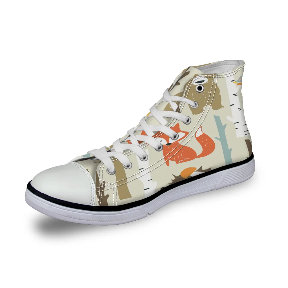 Women Canvas Shoes Cartoon Forest Animal Tree Fox Bear Rabbit Child High Top Flats Unisex Vulcanized Shoes Female Casual Shoes
Women Canvas Shoes Cartoon Forest Animal Tree Fox Bear Rabbit Child High Top Flats Unisex Vulcanized Shoes Female Casual Shoes