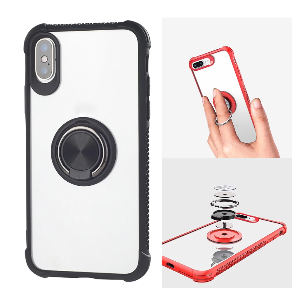 Transparent Case For iphone 7 8 6 6s plus X Xs max XR TPU Phone Cover with Finger Ring Kickstand
Transparent Case For iphone 7 8 6 6s plus X Xs max XR TPU Phone Cover with Finger Ring Kickstand