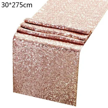 30X275CM Rose Gold Wallpapers Hotel Decoration Golden Sequin Tablecloth Wedding Birthday Banquet Sequin Table Flag 
30X275CM Rose Gold Wallpapers Hotel Decoration Golden Sequin Tablecloth Wedding Birthday Banquet Sequin Table Flag