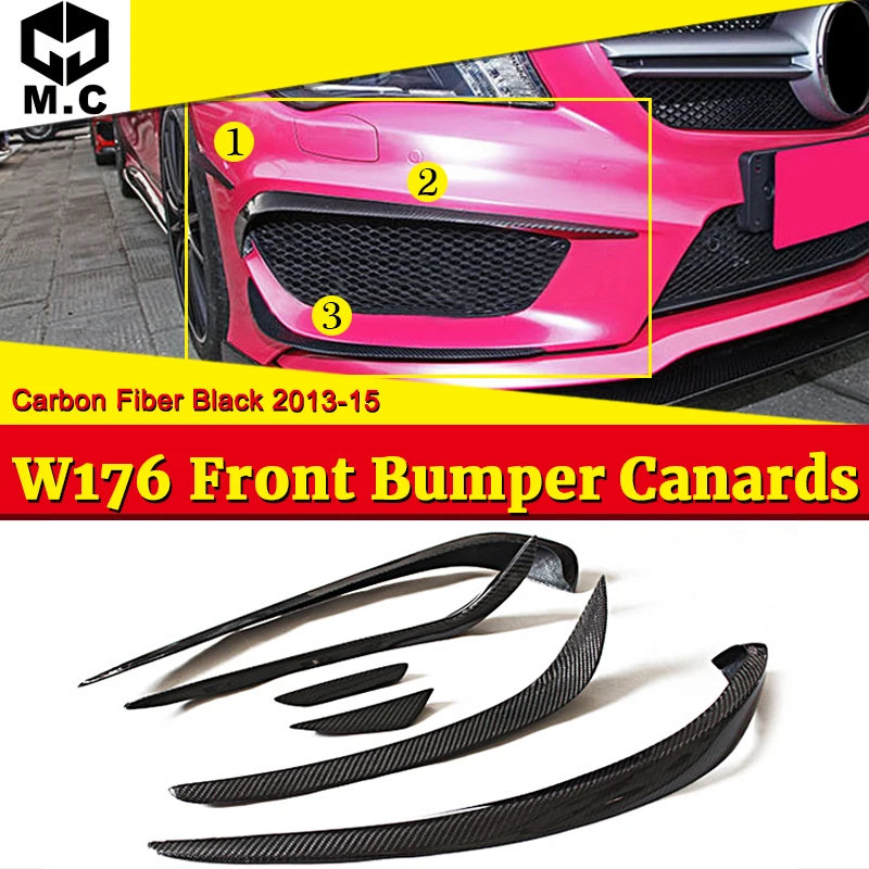 W176 Carbon Fiber 6PCS Front Bumper Side Canards Splitter Spoiler For MercedesMB A-Class A180 A200 A260 A45 Sport Bumper 2013-15
W176 Carbon Fiber 6PCS Front Bumper Side Canards Splitter Spoiler For MercedesMB A-Class A180 A200 A260 A45 Sport Bumper 2013-15