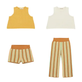 2020 Spring and Summer New MP The Same Series of Small and Medium-sized Girls Pants Cotton Knitted Vest Wide-leg Pants Suit
2020 Spring and Summer New MP The Same Series of Small and Medium-sized Girls Pants Cotton Knitted Vest Wide-leg Pants Suit