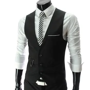 Fashion Men Waistcoat Vest Solid Color V Neck Sleeveless Buttons Blazer Plus Size Formal Business Jacket chalecos para hombre
Fashion Men Waistcoat Vest Solid Color V Neck Sleeveless Buttons Blazer Plus Size Formal Business Jacket chalecos para hombre