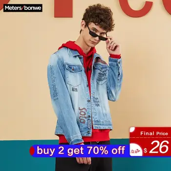 Metersbonwe Denim Jackets Men Coat Casual Teens Fun graffiti Denim Jacket Cotton Long Sleeve Denim Bomber Jackets
Metersbonwe Denim Jackets Men Coat Casual Teens Fun graffiti Denim Jacket Cotton Long Sleeve Denim Bomber Jackets