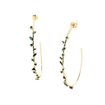 2020 Spring New arrived jewelry red green white cubic zirconia cz Leaf leaves circle hoop earring gold fashion
2020 Spring New arrived jewelry red green white cubic zirconia cz Leaf leaves circle hoop earring gold fashion
