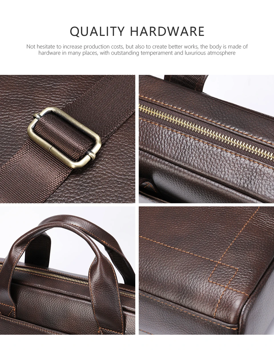 Fashion Business Briefcase Bags Mens Leather Briefcases Men Leather