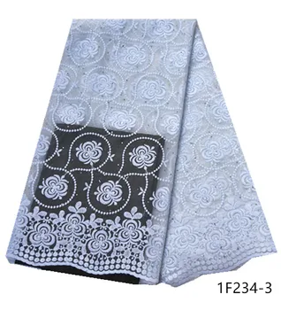 New African Lace Fabric 5 yards 2020 High Quality Lace Tulle French Embroidered Mesh Lace Fabric For Wedding Party Dress 1F234 
New African Lace Fabric 5 yards 2020 High Quality Lace Tulle French Embroidered Mesh Lace Fabric For Wedding Party Dress 1F234