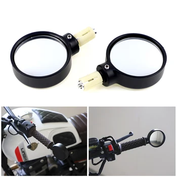 7/8" Universal Motorcycle Rear View Bar End Mirrors Cafe Racer Round Side Mirror For royal enfield triumph bonneville z900rs
7/8" Universal Motorcycle Rear View Bar End Mirrors Cafe Racer Round Side Mirror For royal enfield triumph bonneville z900rs