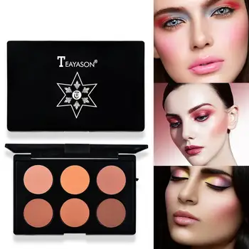 6-color Blush Palette Long-lasting Waterproof Brighten Skin Color Eyeshadow Blush Profile Powder Palette
6-color Blush Palette Long-lasting Waterproof Brighten Skin Color Eyeshadow Blush Profile Powder Palette