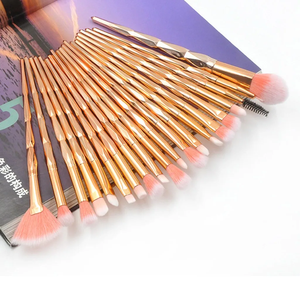 20PC Diamond Shape Handle Makeup Brushes Set Foundation Powder Blush Eye Shadow Lip Brushes High-Grade Aluminum Tube
20PC Diamond Shape Handle Makeup Brushes Set Foundation Powder Blush Eye Shadow Lip Brushes High-Grade Aluminum Tube