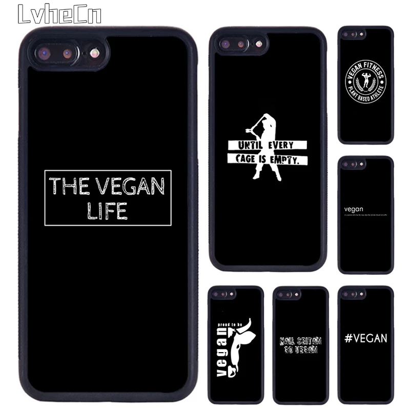 LvheCn THE VEGAN LIFE Phone Case For iPhone 5 SE 6s 7 8 Plus 11 12 Pro X XR XS Max Samsung galaxy S7 S8 S9 S10 | Мобильные телефоны