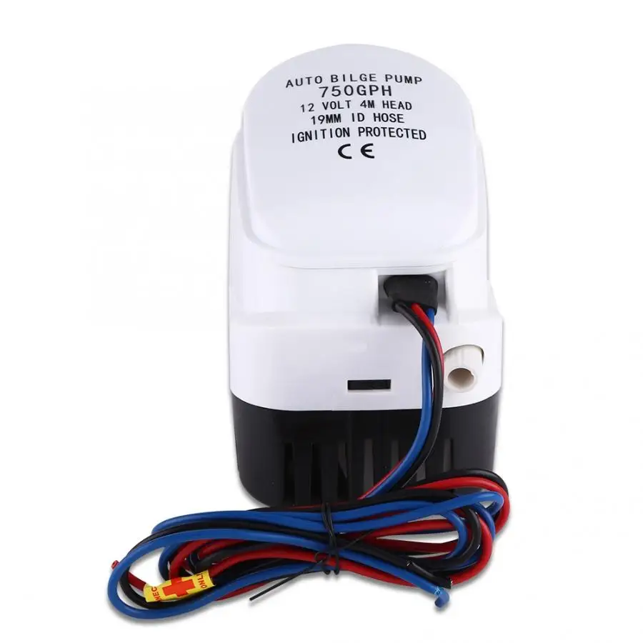 DC 12V 750GPH Bilge Pump Automatic Submersible Bilge Water Pump With Float Switch For Boat
DC 12V 750GPH Bilge Pump Automatic Submersible Bilge Water Pump With Float Switch For Boat